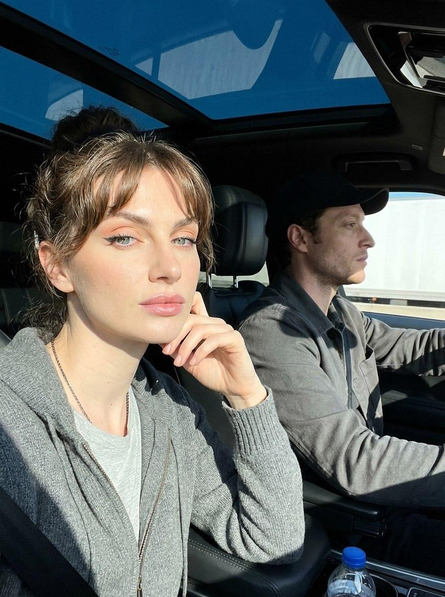 Sunlit Car Romance