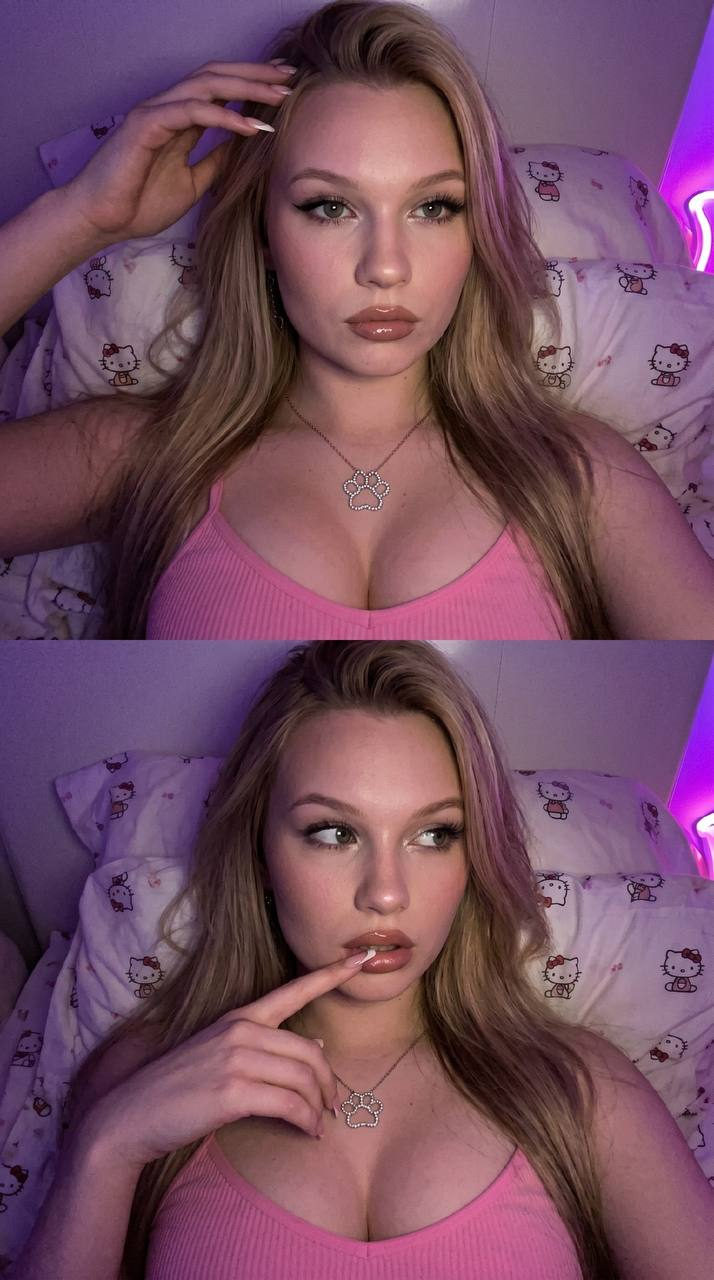 Neon Bedroom Selfie Collage