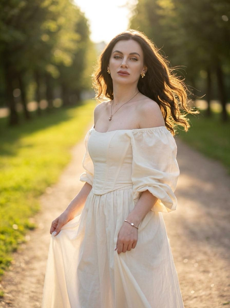 Golden Hour Portrait in Flowing Dress