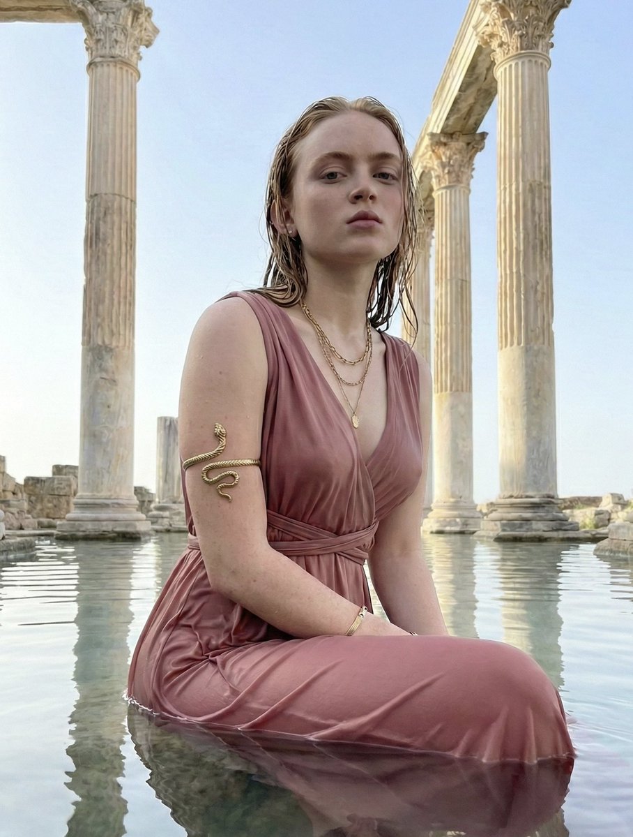 Greek Goddess Flooded Temple Portrait