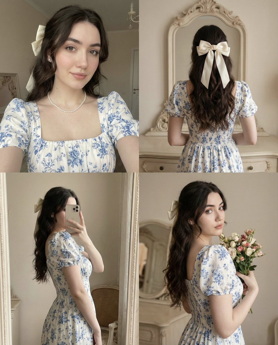 Vintage 4-Panel Portrait