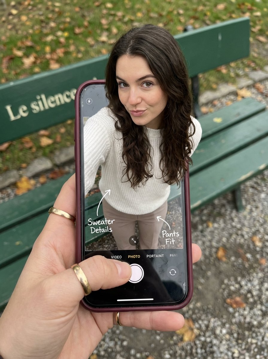 Girl Stepping Out of Phone