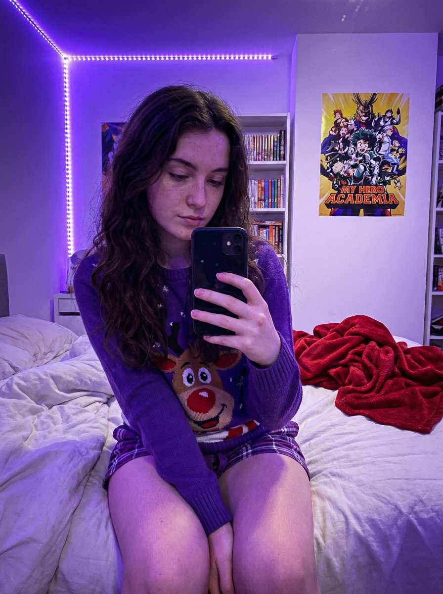 Purple Bedroom Selfie