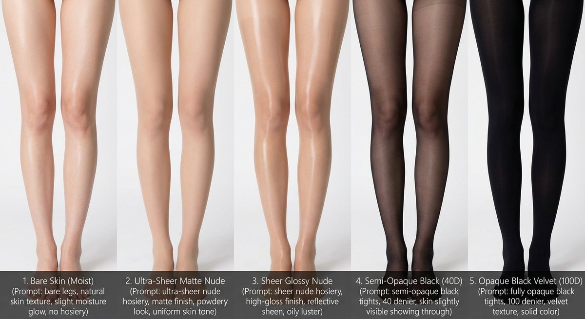 Hosiery Texture Comparison Guide