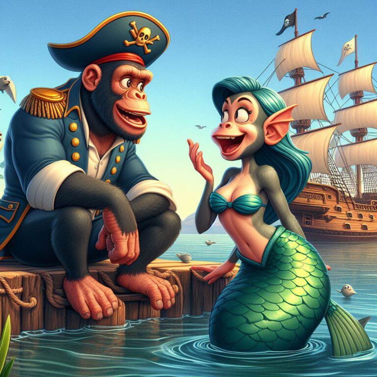 Pirate Chimp and Mermaid Chat