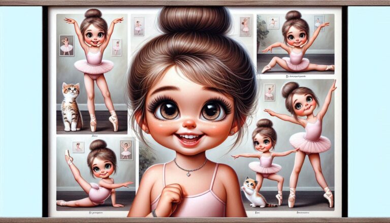 Whimsical Ballerina Girl Collage