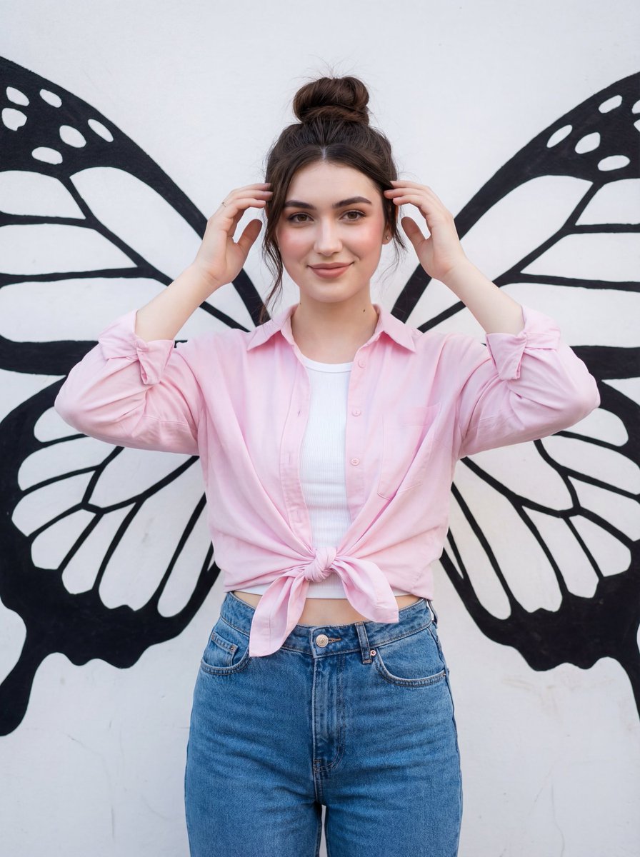 Fashion Portrait With Butterfly Wings