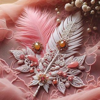 Lace Diamonds and Feather Design