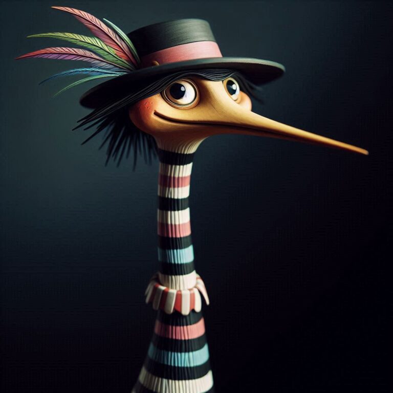Whimsical Long Neck Figure
