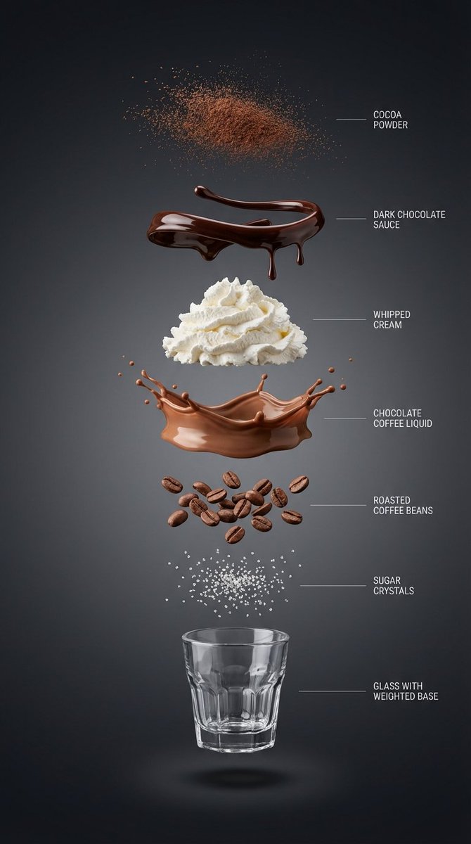 Hyperrealistic Drink Exploded Views