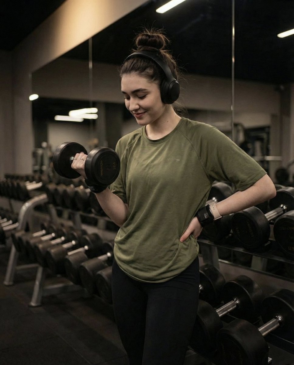 Gym Girl Dumbbell Rack Confidence