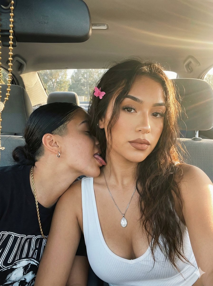 Intimate Car Selfie Moment