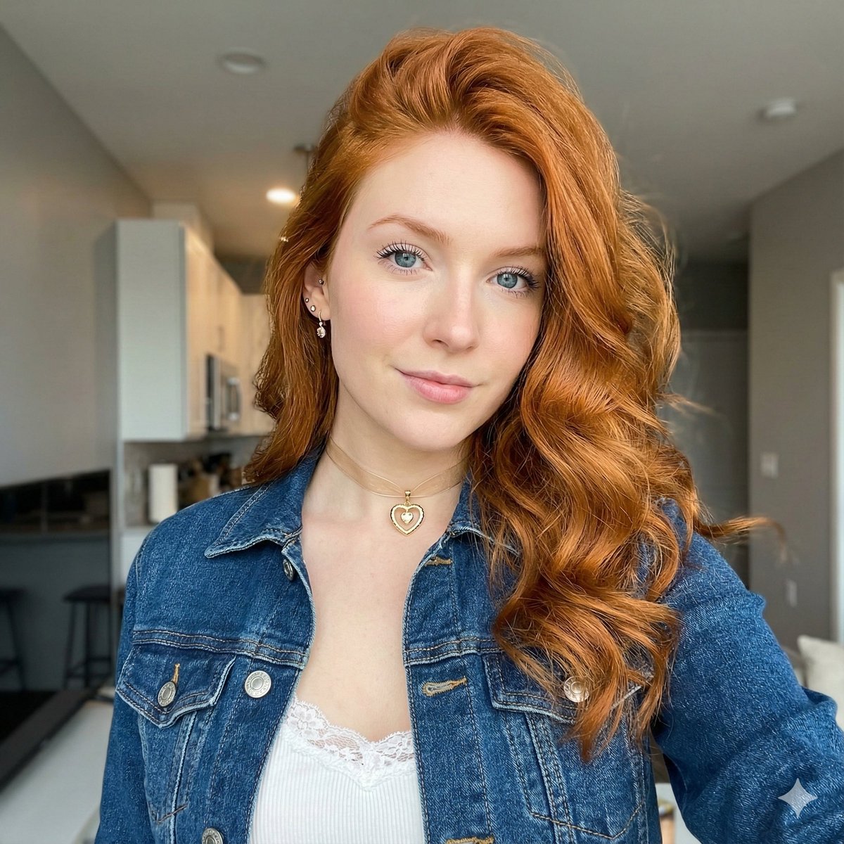 Ginger Hair Denim Look