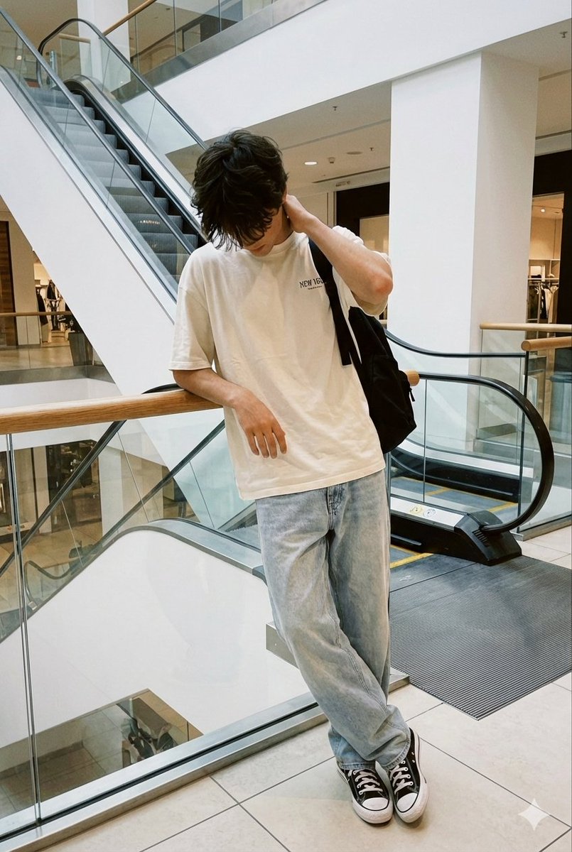 Candid Escalator Moment