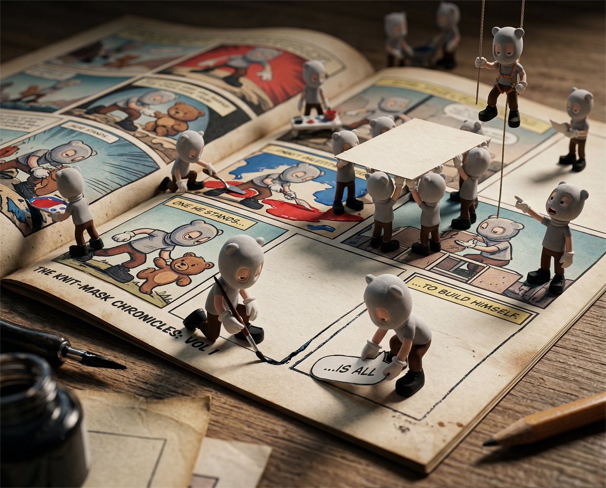 Mini Characters Drawing Giant Comic
