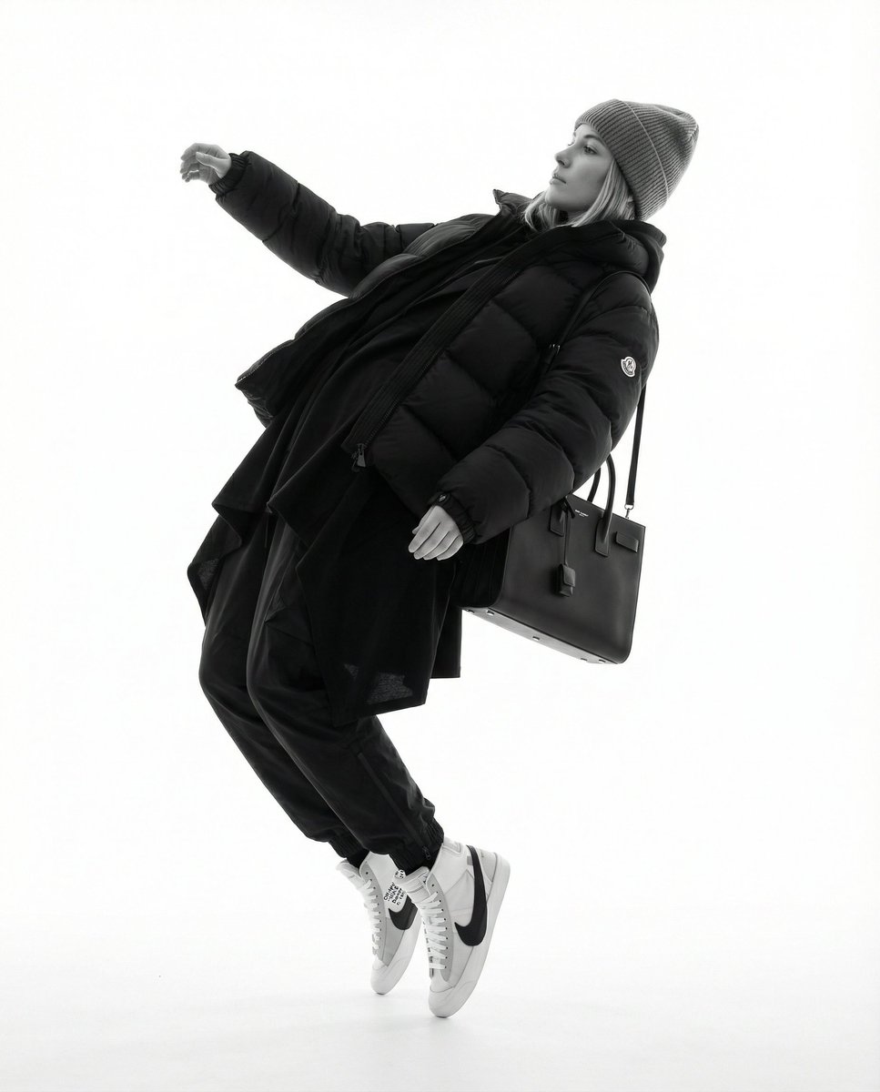 Monochrome Gravity Defying Fashion Editorial