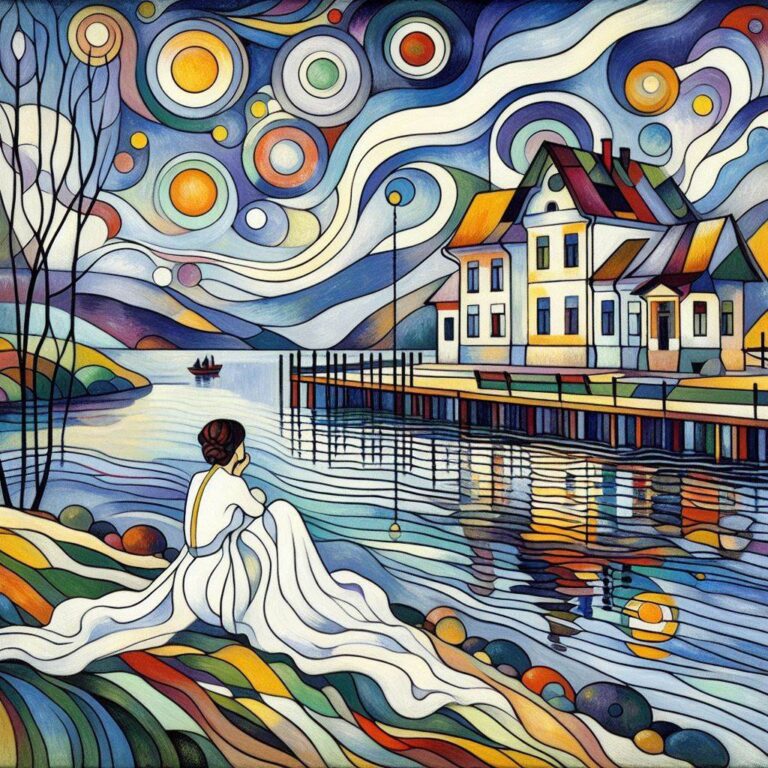 Kandinsky Style Lady by River
