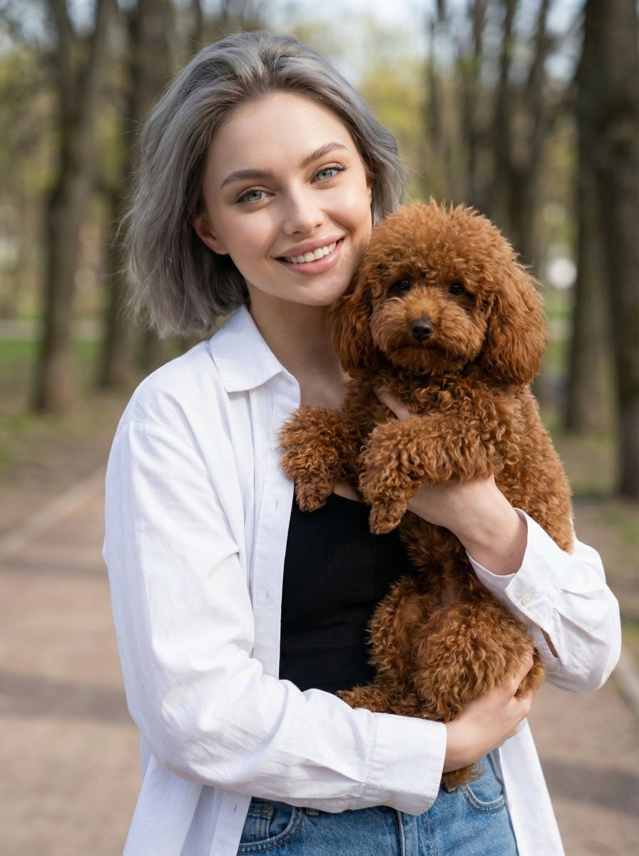 Warm Urban Portraits with a Curly Pup