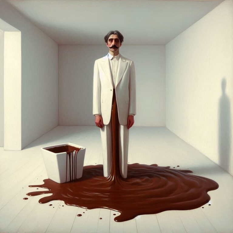 Minimalist Chocolate Pudding Man