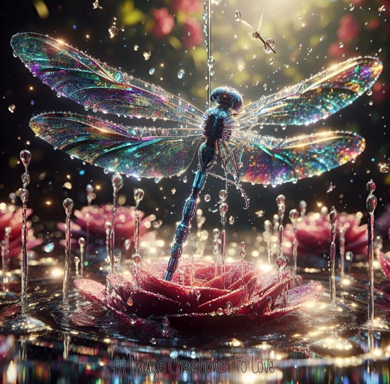 Prism Macro Dragonfly Fountain