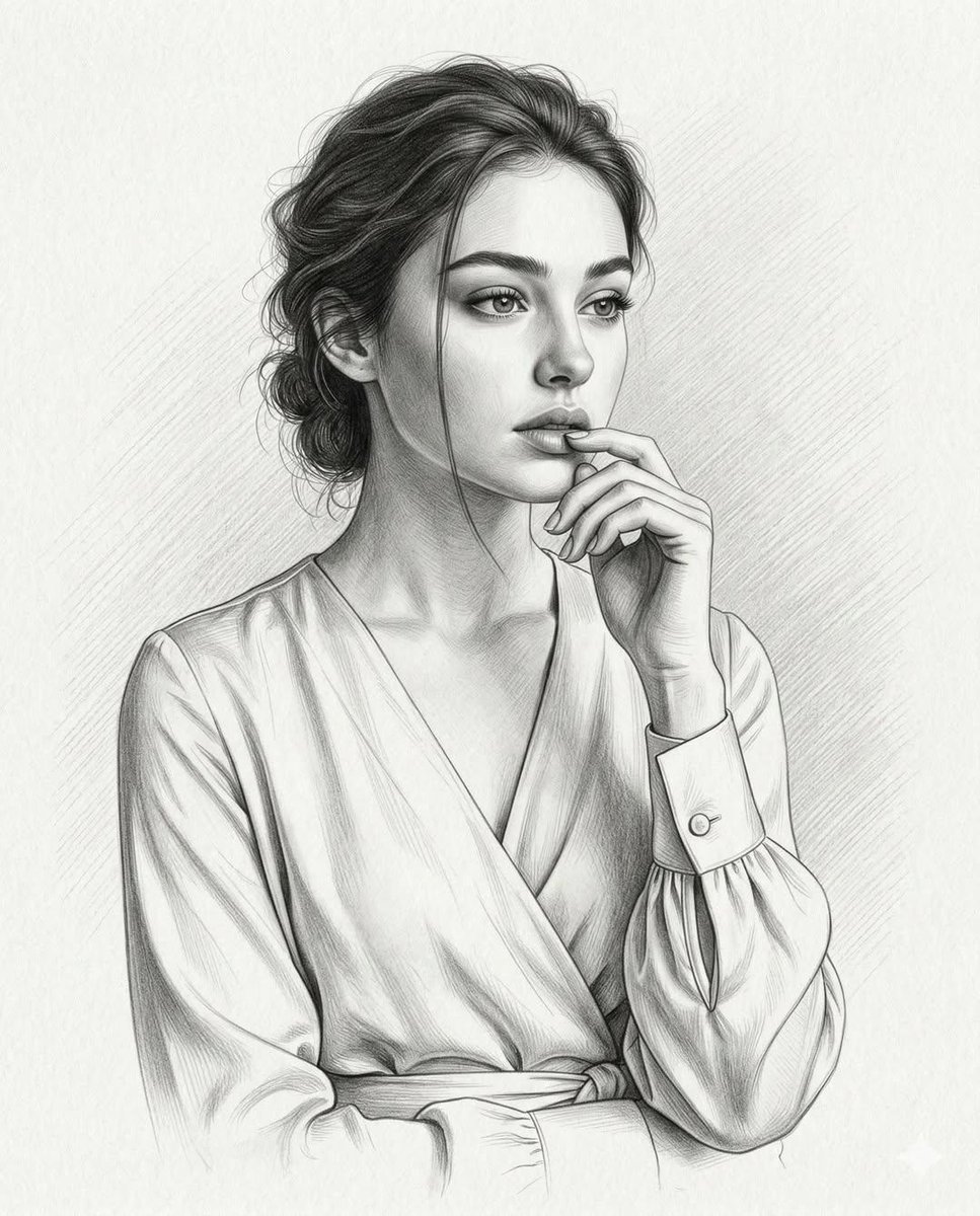 Ultra Realistic Graphite Woman Portrait
