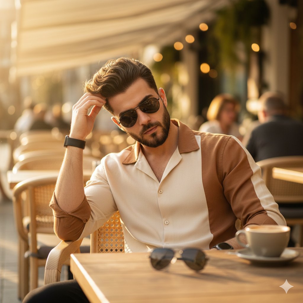 Casual Luxury Café Portrait