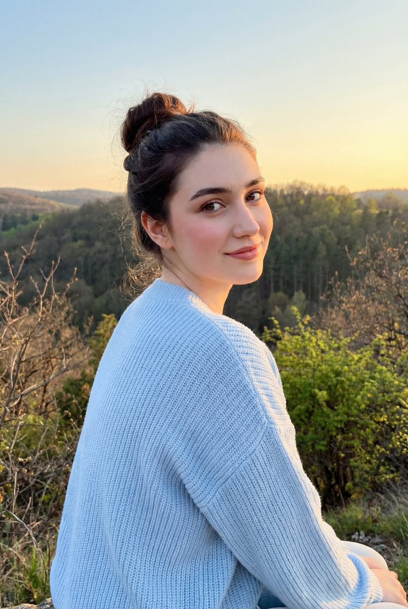 Golden Hour Hillside Portrait