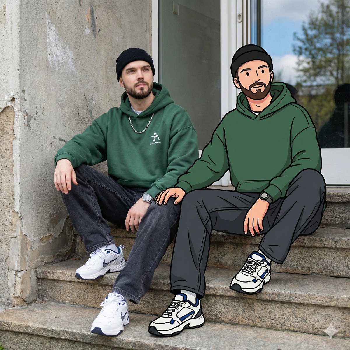 Mixed Reality Street Portrait Art