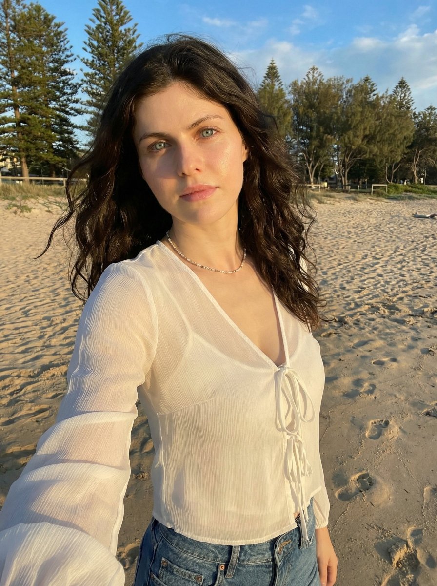 Golden Hour Beach Selfie