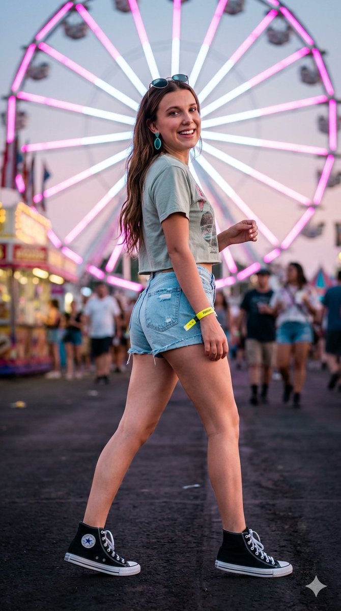 Neon Festival Girl Portrait