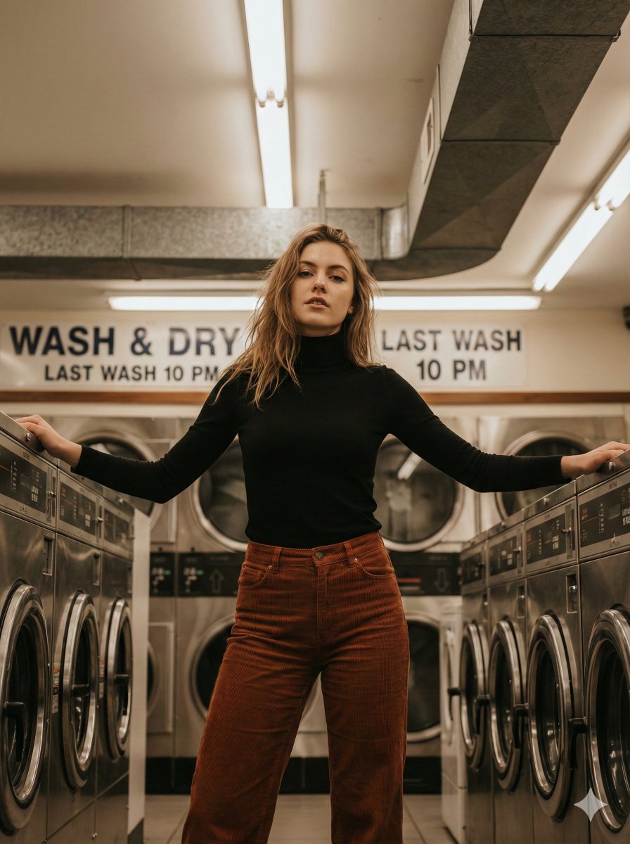 Laundromat Editorial Portrait