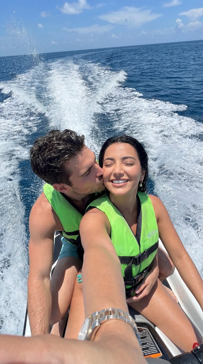 Jet Ski Couple Selfie Kiss