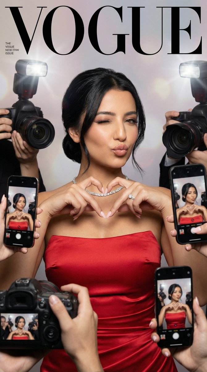 Vogue Cover Heart Pose