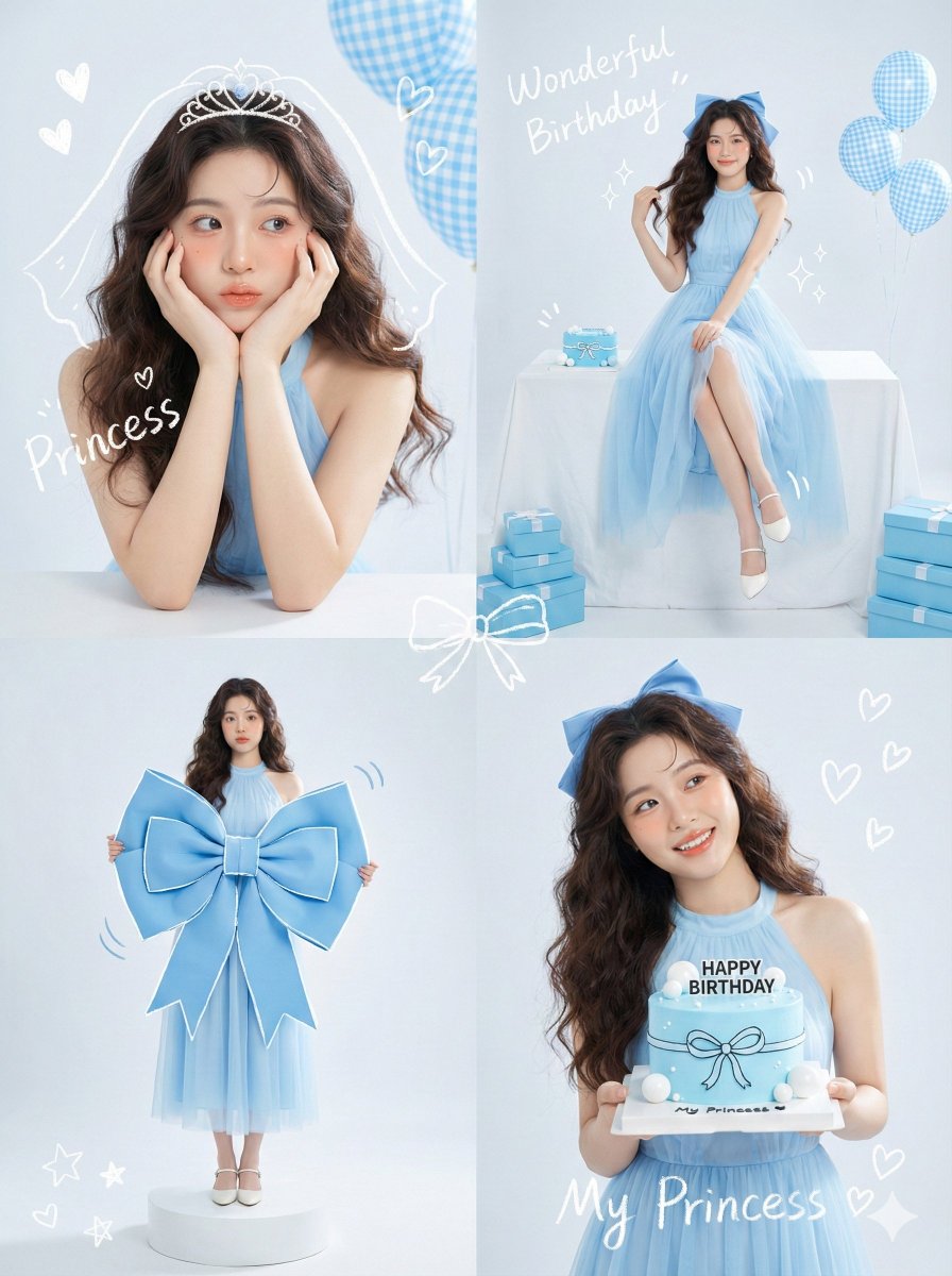 Idol Birthday Blue Portrait