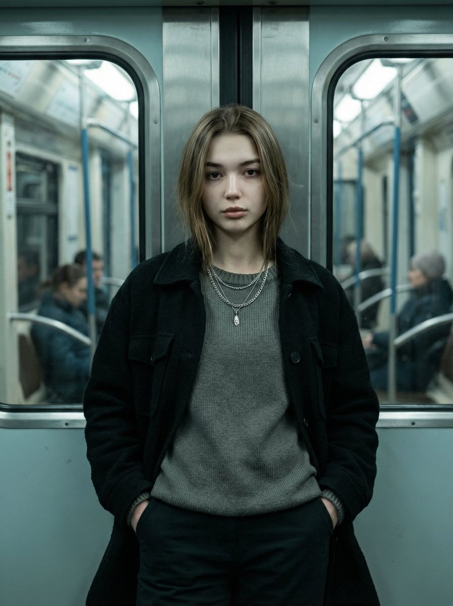 Cinematic Subway Fashion Portrait