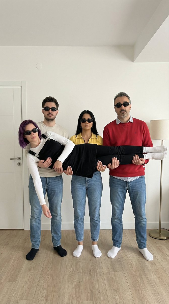Photoreal Group Pose Four People