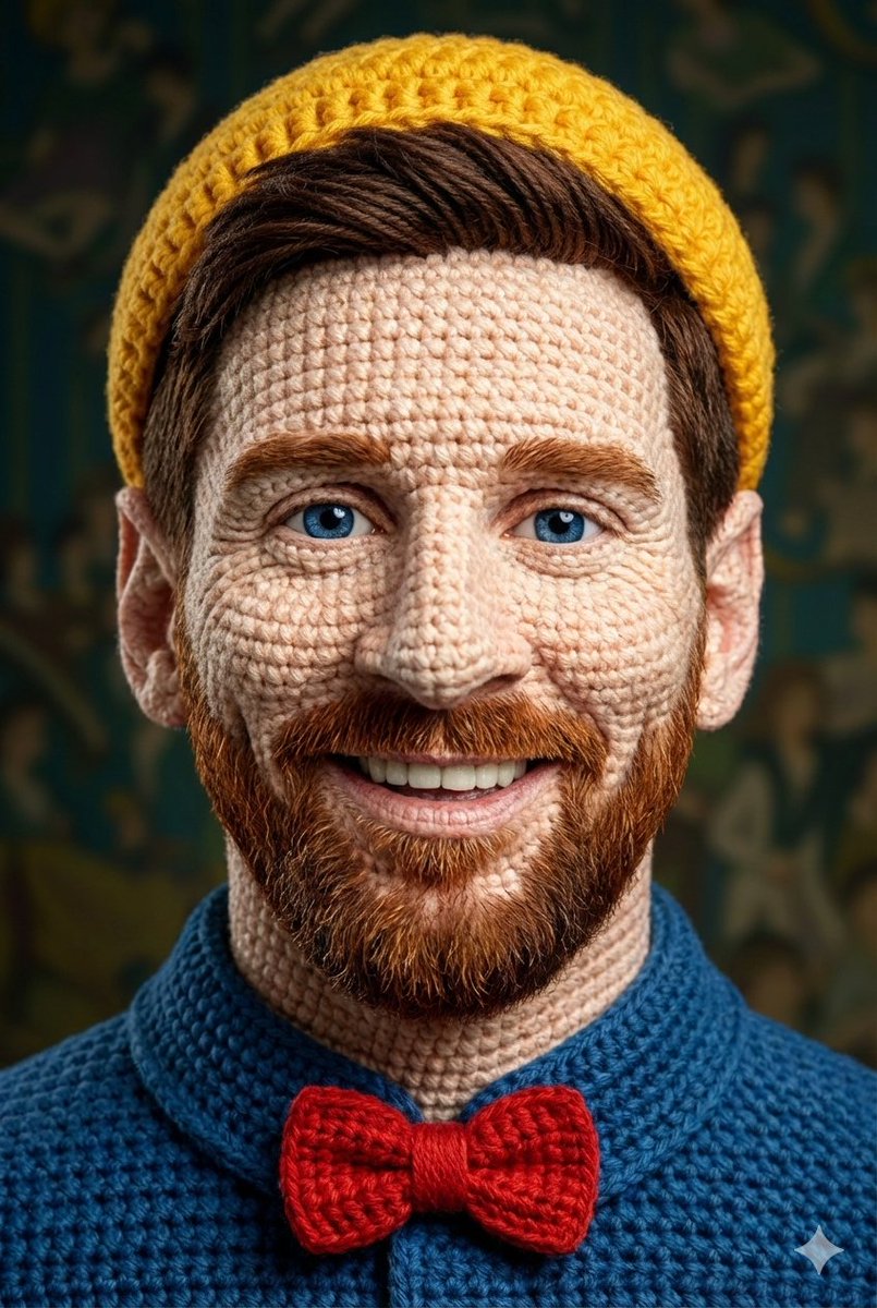 Hyper Realistic Crochet Portrait