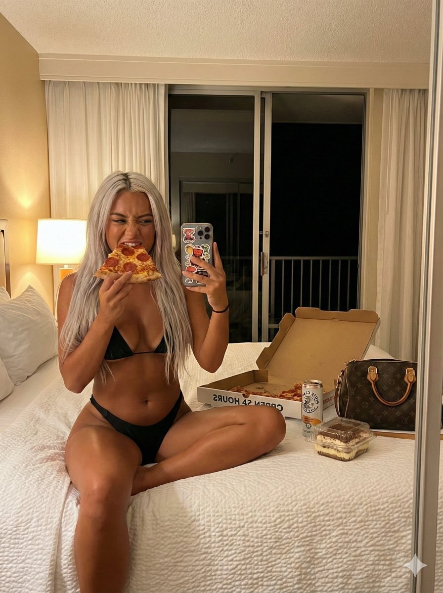 Late Night Hotel Mirror Selfie