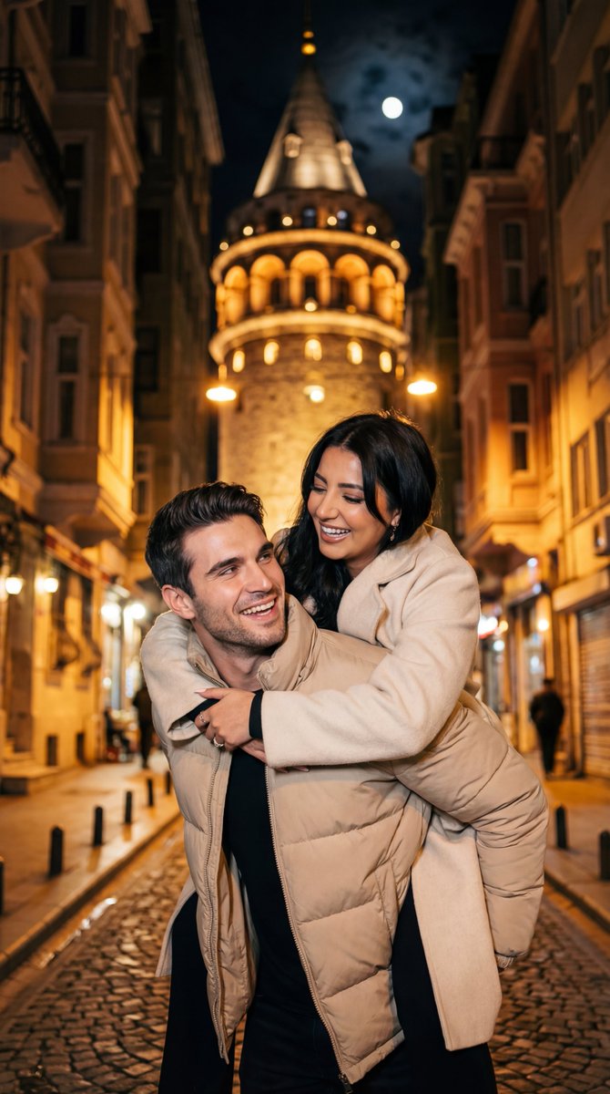 Romantic Night at Galata Tower