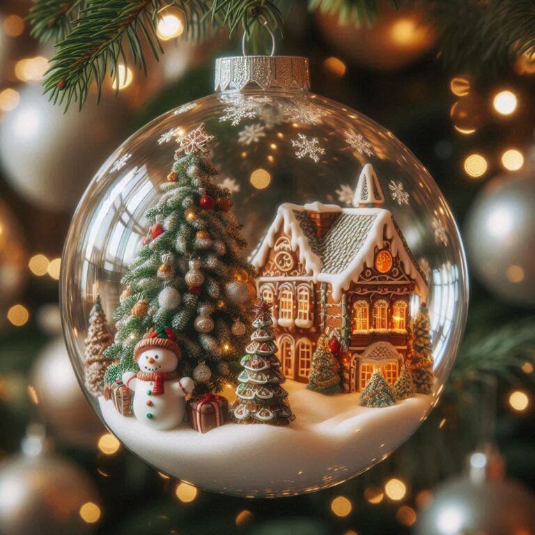 Enchanting Christmas Village Bauble Decoration