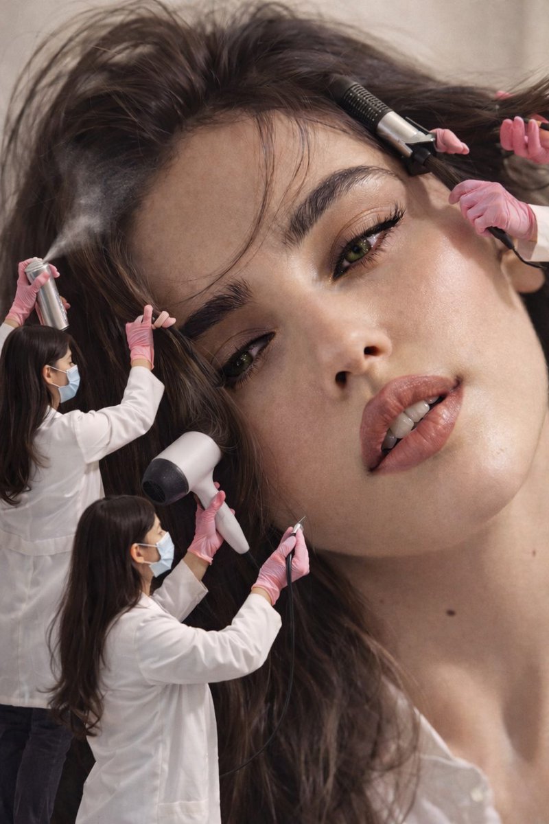 Miniature Beauty Crew on Giant Face