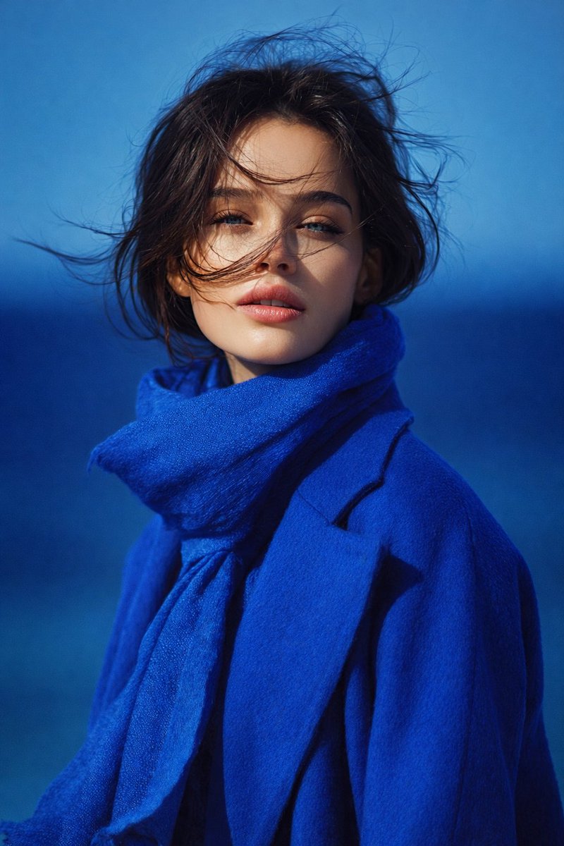 Royal Blue Portrait in Natural Light
