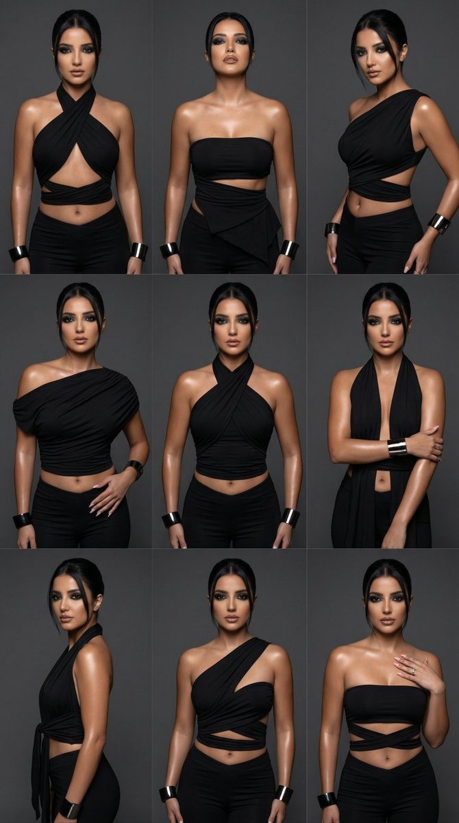Nine Ways of Black Wrap Smoky Fashion