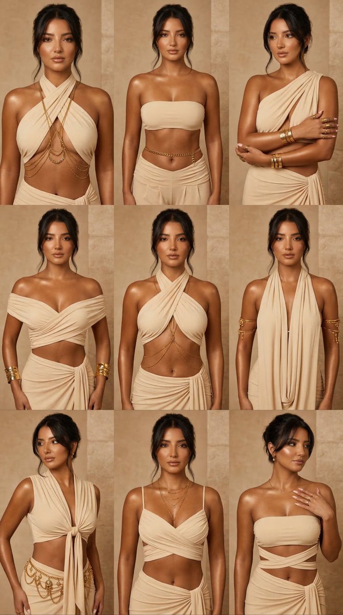 Golden Goddess Jewelry Editorial Grid