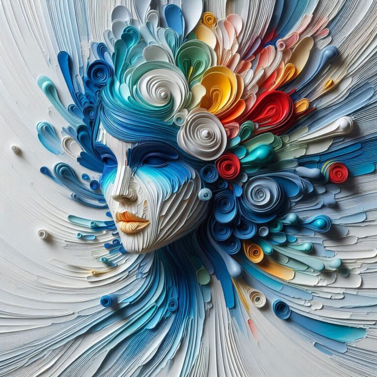 Colorful Headdress Abstract Portrait
