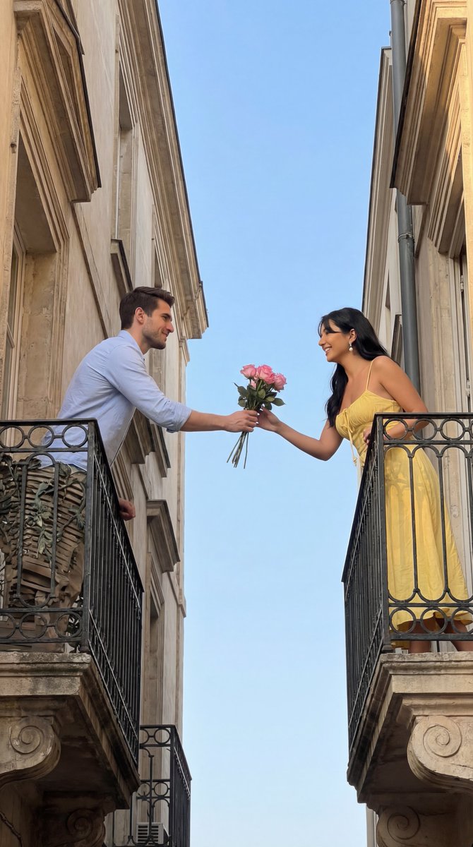Balcony Flower Reach Romantic Cinematic Edit