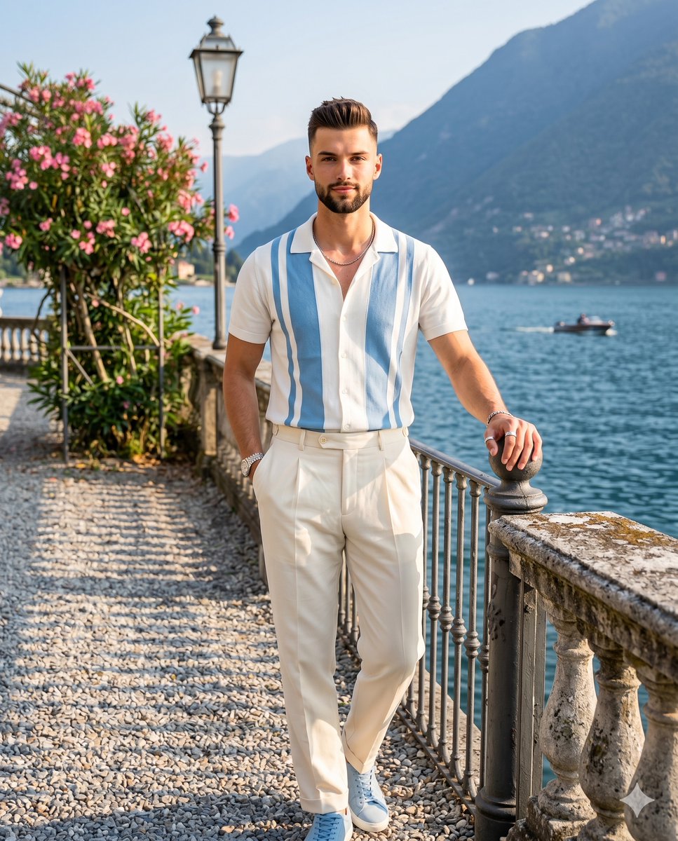 Retro Lakeside Menswear Portrait