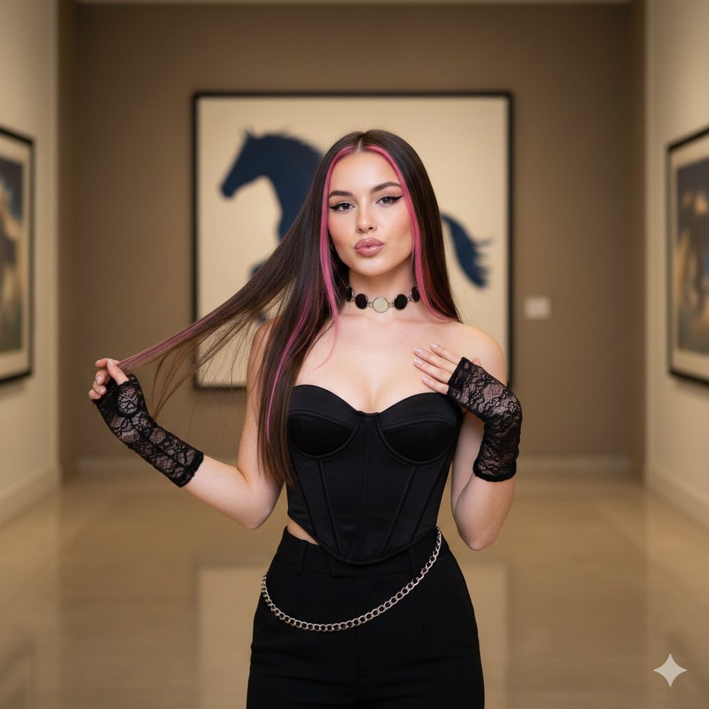 Y2K Fashion Gallery Portrait