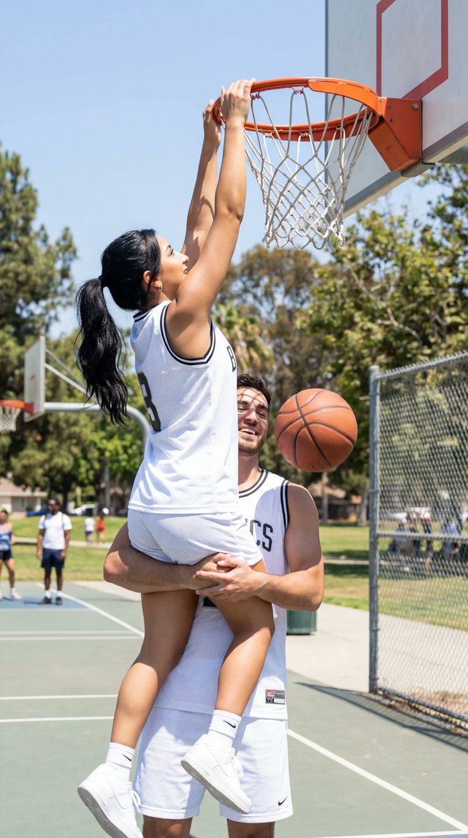 Couple Basketball Dunk Assist