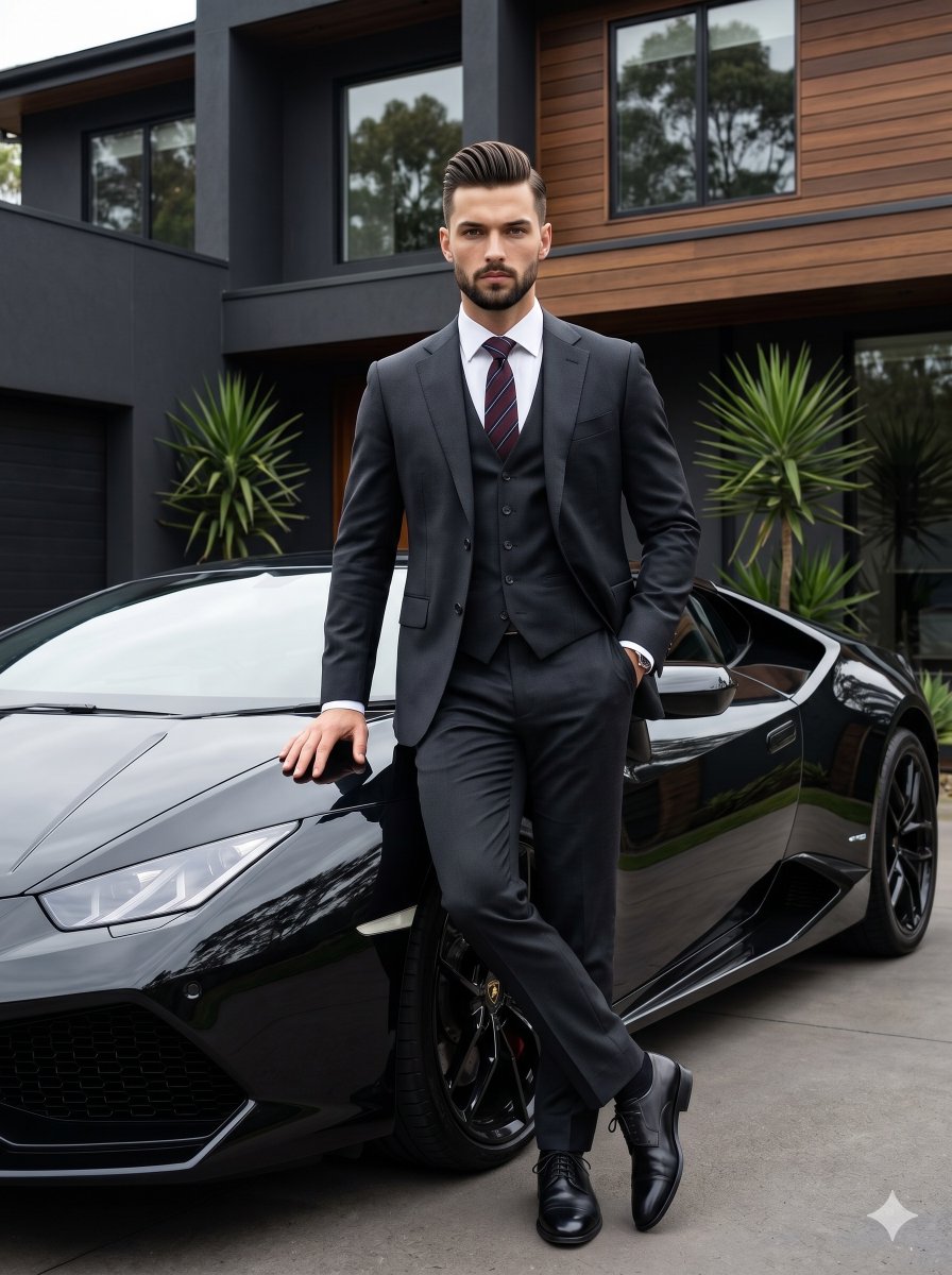 Luxury Gentleman with Lamborghini